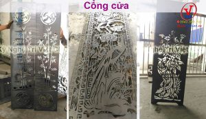 Cổng, cửa sắt cnc với thiết kế đẹp, hiện đại