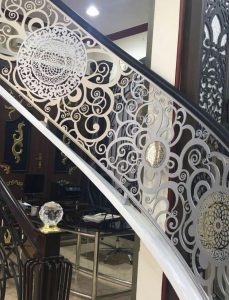 Một mẫu lan can được cắt từ sắt bằng công nghệ cnc